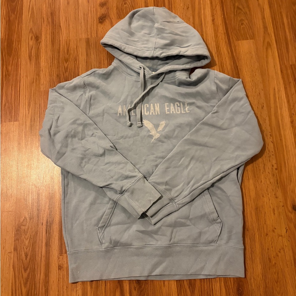 American Eagle Outfitters Pale Blue Pullover Hoodie